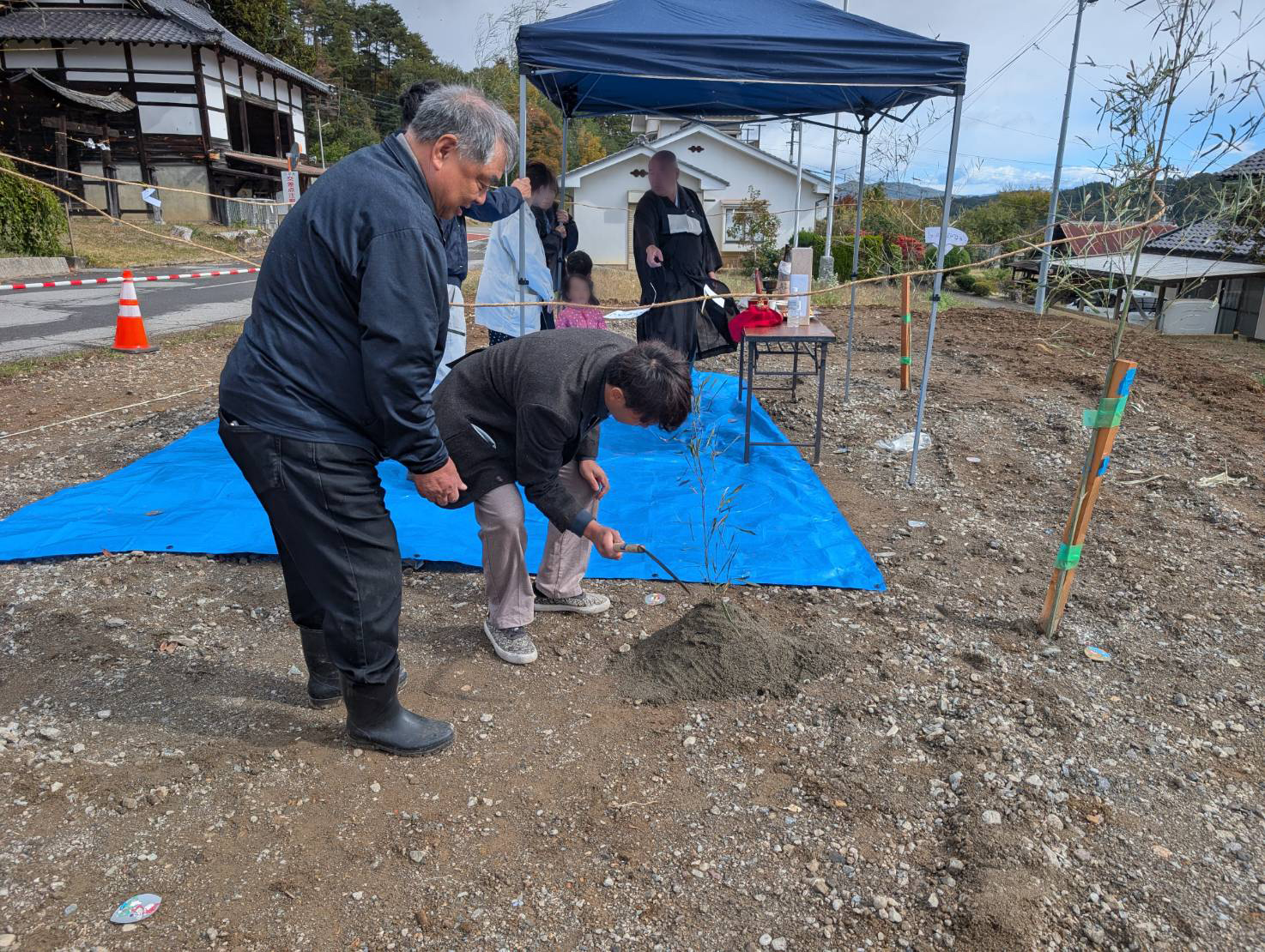青木村Y様邸の地鎮祭を無事終えましたpage-visual 青木村Y様邸の地鎮祭を無事終えましたビジュアル